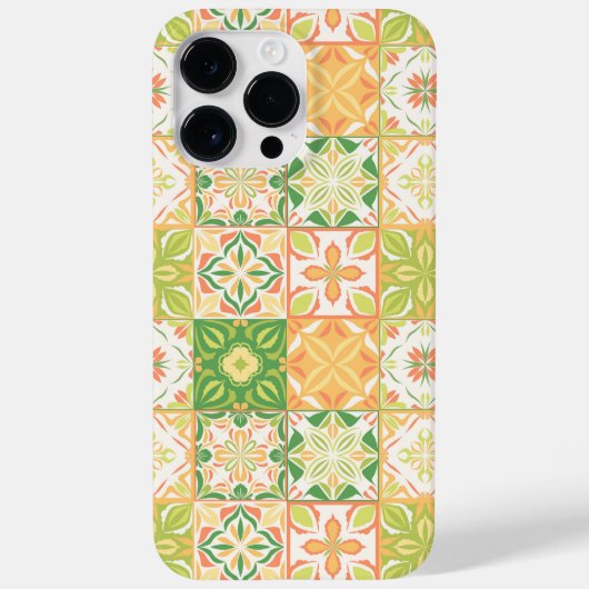  tegels in groen en geel Case-Mate iPhone case (Achterkant)