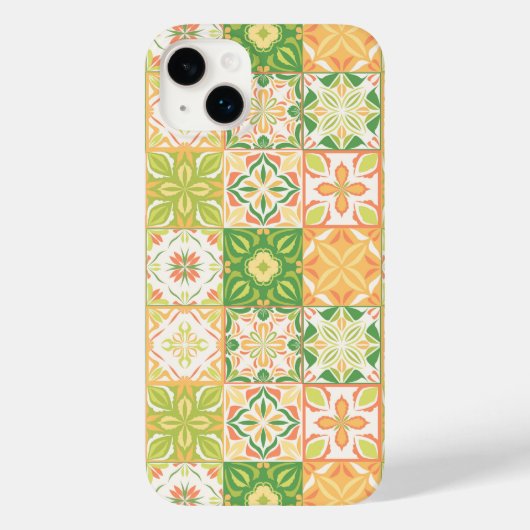 tegels in groen en geel Case-Mate iPhone case (Achterkant)