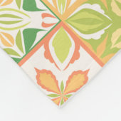 tegels in groen en geel fleece deken (Hoek)