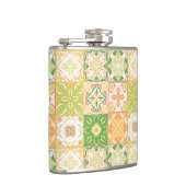 tegels in groen en geel heupfles (Rechts)