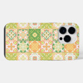  tegels in groen en geel iPhone hoesje (Achterkant horizontaal)