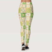tegels in groen en geel leggings (Achterkant)