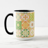 tegels in groen en geel mok (Links)