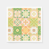 tegels in groen en geel servet (Voorkant)