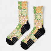  tegels in groen en geel sokken (Links)