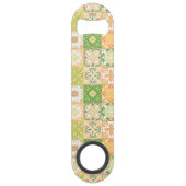  tegels in groen en geel speed flessenopener (Achterkant)