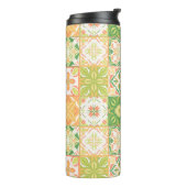 tegels in groen en geel thermosbeker (Gedraaid links)