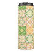tegels in groen en geel thermosbeker (Achterkant)