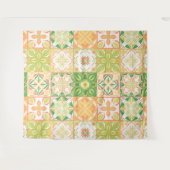  tegels in groen en geel wandkleed (Voorkant (horizontaal))