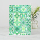  tegels in groen en wit (Staand voorkant)