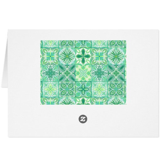  tegels in groen en wit (Achterkant Horizontaal)