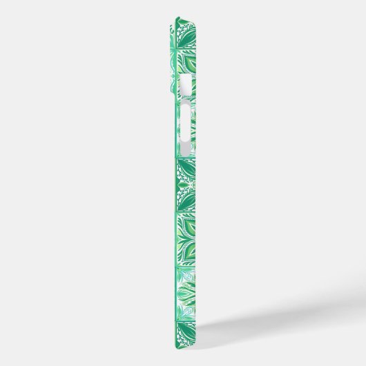  tegels in groen en wit Case-Mate iPhone case (Achterkant / Links)