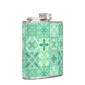  tegels in groen en wit heupfles (Rechts)