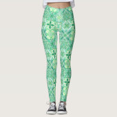 tegels in groen en wit leggings (Voorkant)