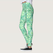  tegels in groen en wit leggings (Links)