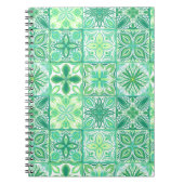 tegels in groen en wit notitieboek (Voorkant)