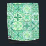 tegels in groen en wit rugtassen<br><div class="desc">Handgeschilderde diverse  tegels met bloemenelementen</div>