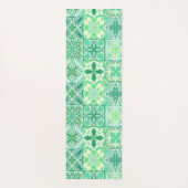  tegels in groen en wit yogamat (Achterkant)