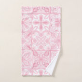 tegels in roze bad handdoek (Handdoek)