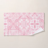 tegels in roze bad handdoek (Handdoek)