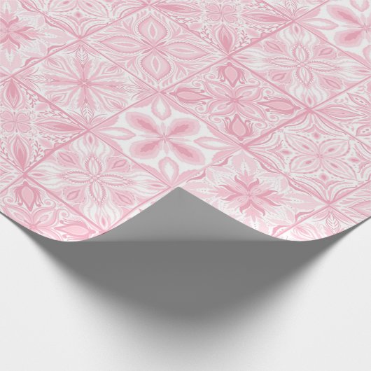  tegels in roze cadeaupapier (Hoek)