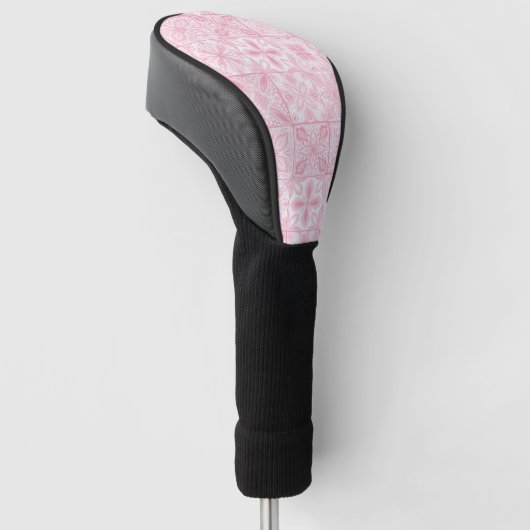  tegels in roze golfheadcover (Schuin)