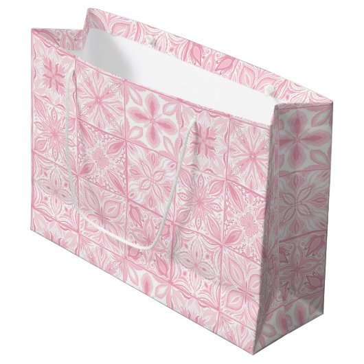 tegels in roze groot cadeauzakje (Voorkant Gekanteld)