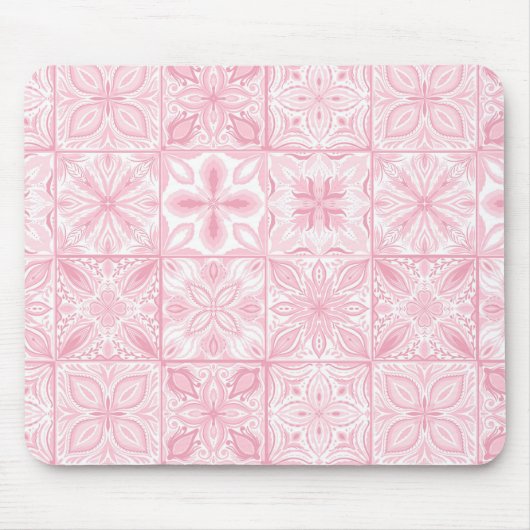 tegels in roze muismat (Voorkant)