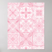  tegels in roze poster (Voorkant)