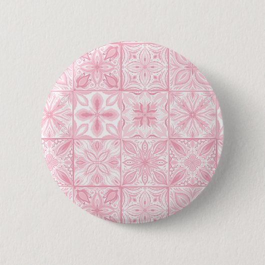  tegels in roze ronde button 5,7 cm (Voorkant)