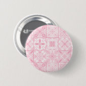  tegels in roze ronde button 5,7 cm (Voorkant /achterkant)