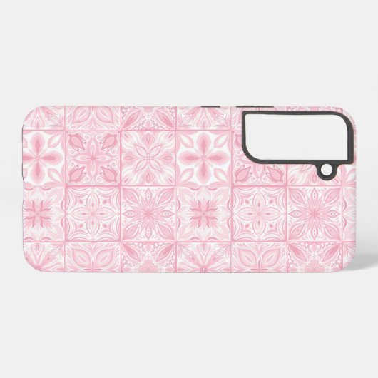 tegels in roze samsung galaxy hoesje (Achterkant horizontaal)