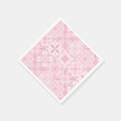 tegels in roze servet (Hoek)