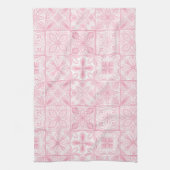 tegels in roze theedoek (Verticaal)