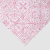  tegels in roze tissuepapier (Detail)