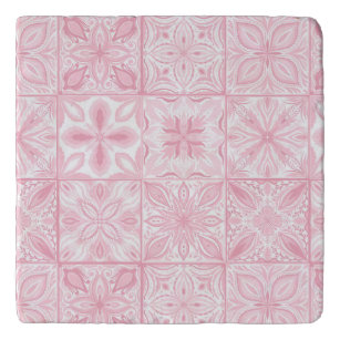  tegels in roze trivet