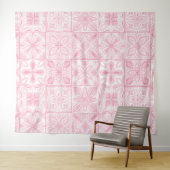 tegels in roze wandkleed (In Situ (horizontaal))