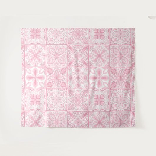 tegels in roze wandkleed (Voorkant (horizontaal))