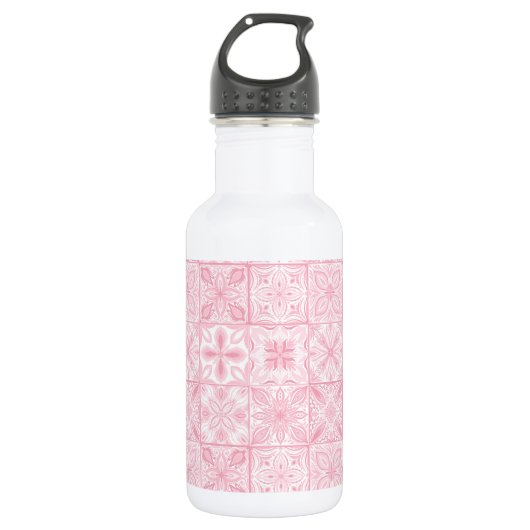  tegels in roze waterfles  (Voorkant)