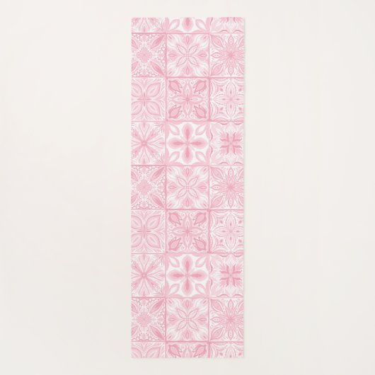 tegels in roze yogamat (Achterkant)