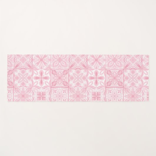 tegels in roze yogamat (Voorkant (horizontaal))