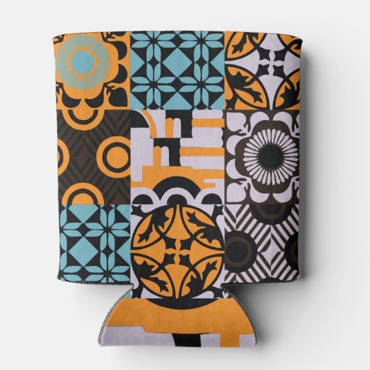  tegels: ingewikkelde decoratieve details. blikjeskoeler (Achterkant)