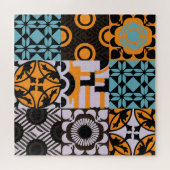 tegels: ingewikkelde decoratieve details. legpuzzel (Horizontaal)