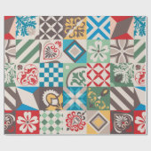  tegels ingewikkelde details. Keramische verfvlam Cadeaupapier (Vlak)