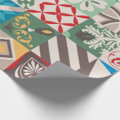  tegels ingewikkelde details. Keramische verfvlam Cadeaupapier (Hoek)