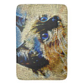 Tegels met blauw-gekleurde siamese kattenmozaïek badmat (Voorkant Verticaal)