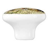 Tegels met blauw-gekleurde siamese kattenmozaïek keramische knop (Zijkant)