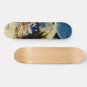 Tegels met blauw-gekleurde siamese kattenmozaïek persoonlijk skateboard (Horizontaal)