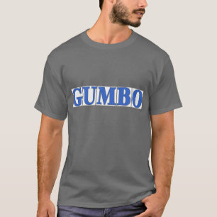 Tegels met blauwe letters, GUMBO lange hoes, T-shi T-shirt