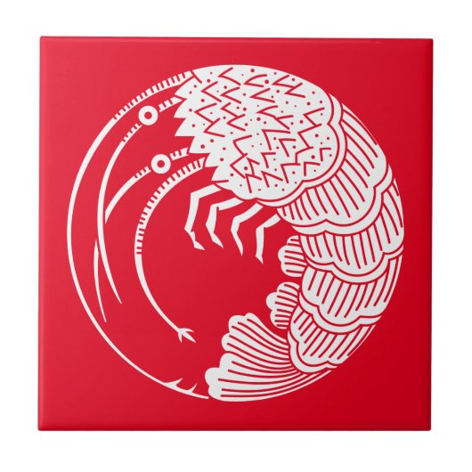 Tegels met een kleine kreeft tegeltje (Voorkant)